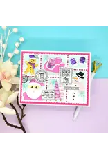 LDRS CREATIVE LDRS CREATIVE SEASON'S GREETINGS POSTAGE COLLAGE LAYERING STENCILS SET 4/PK