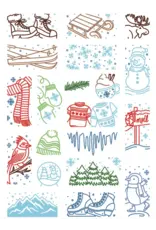 LDRS CREATIVE LDRS CREATIVE SNOW DAYS PUZZLE SCENES CLEAR STAMP SET