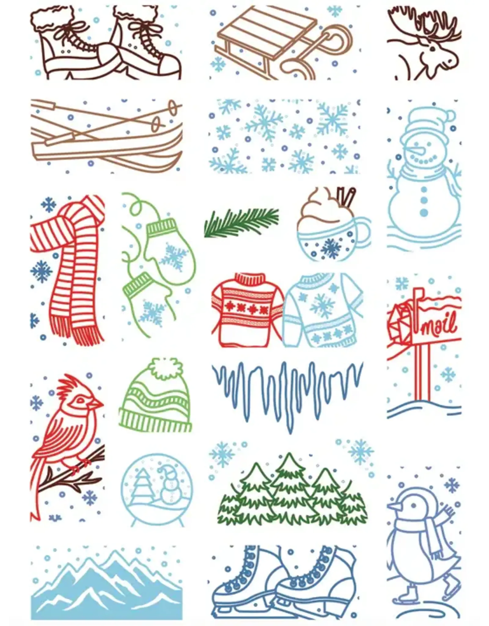 LDRS CREATIVE LDRS CREATIVE SNOW DAYS PUZZLE SCENES CLEAR STAMP SET