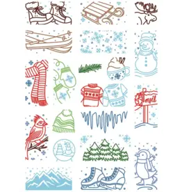 LDRS CREATIVE LDRS CREATIVE SNOW DAYS PUZZLE SCENES CLEAR STAMP SET