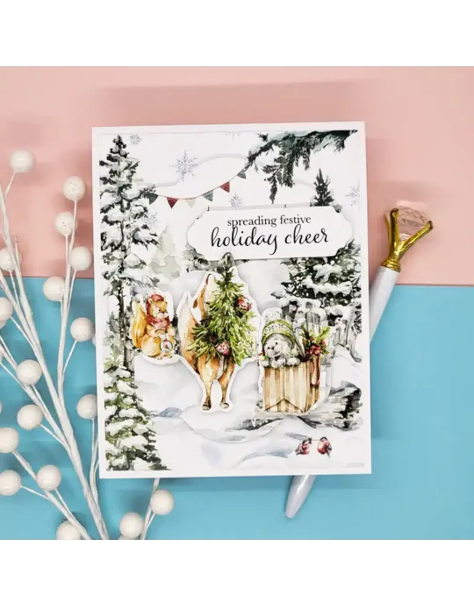 LDRS CREATIVE LDRS CREATIVE WOODLAND CHRISTMAS CARD KIT