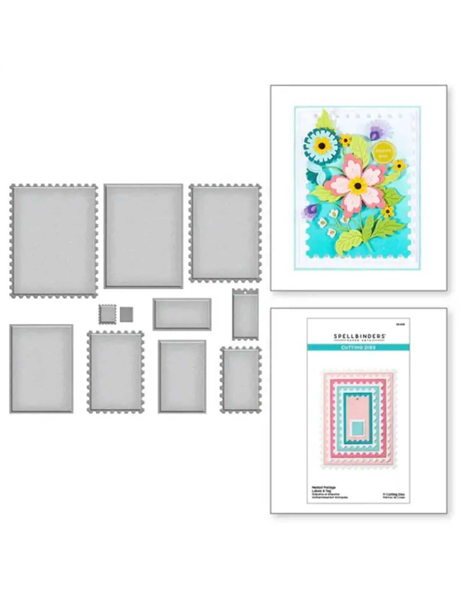 SPELLBINDERS SPELLBINDERS BAYFAIR COLLECTION NESTED POSTAGE LABELS & TAG DIE SET