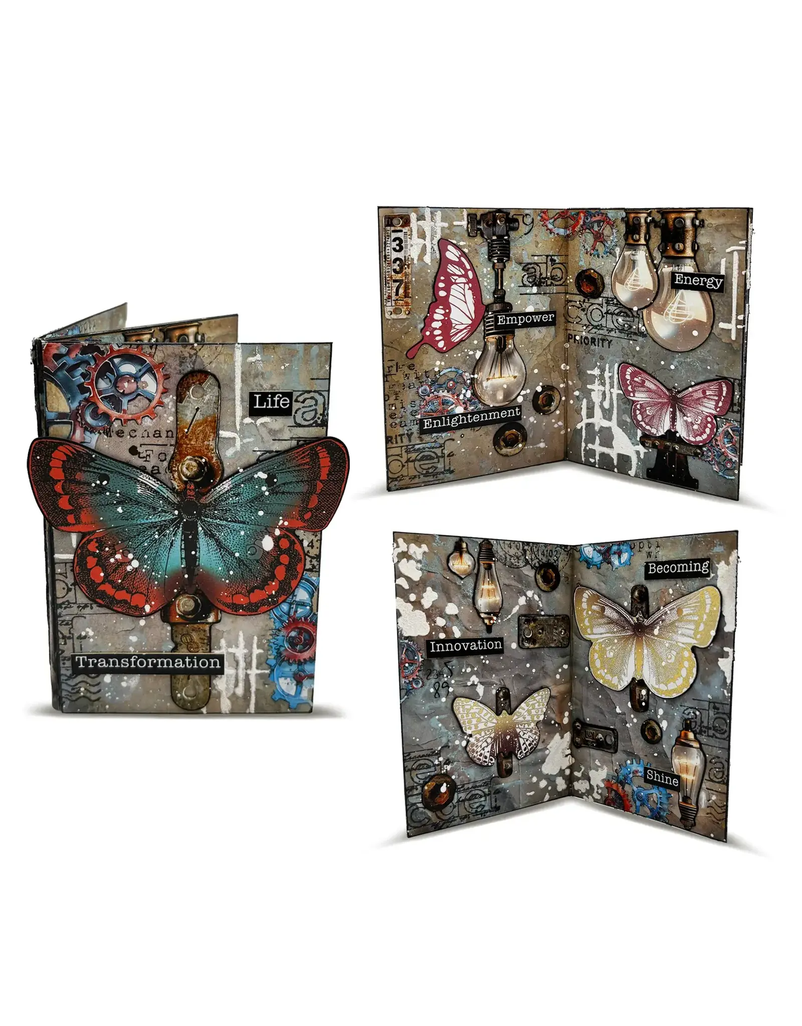 AALL & CREATE AALL & CREATE AUTOUR DE MWA & CO #PA-35 SNOWFALL & STAINS A6 DOUBLE-SIDED DESIGN PAPERS 10/PK