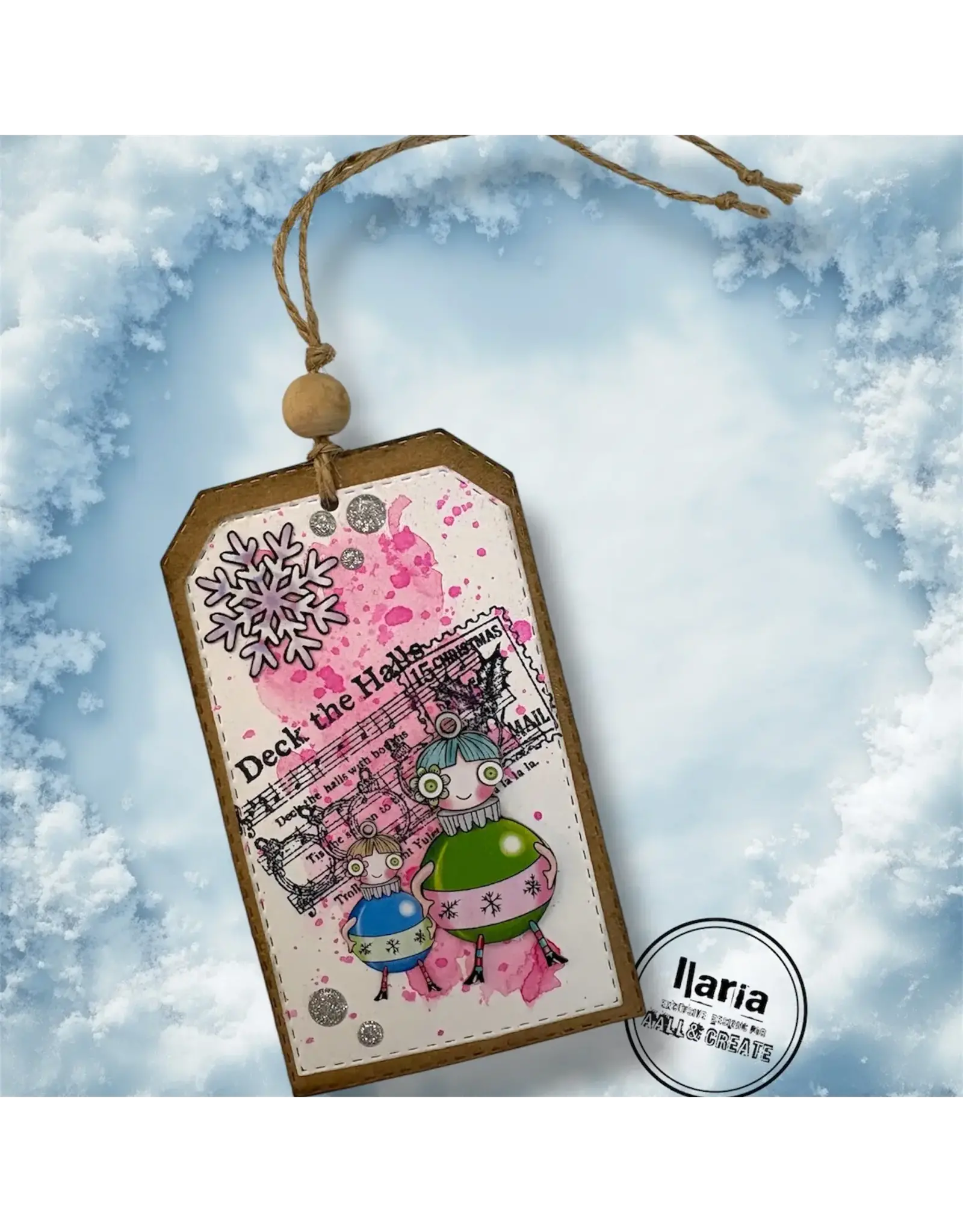 AALL & CREATE AALL & CREATE JANET KLEIN #1319 CAROLS AND CANCELLATIONS A7 CLEAR STAMP SET