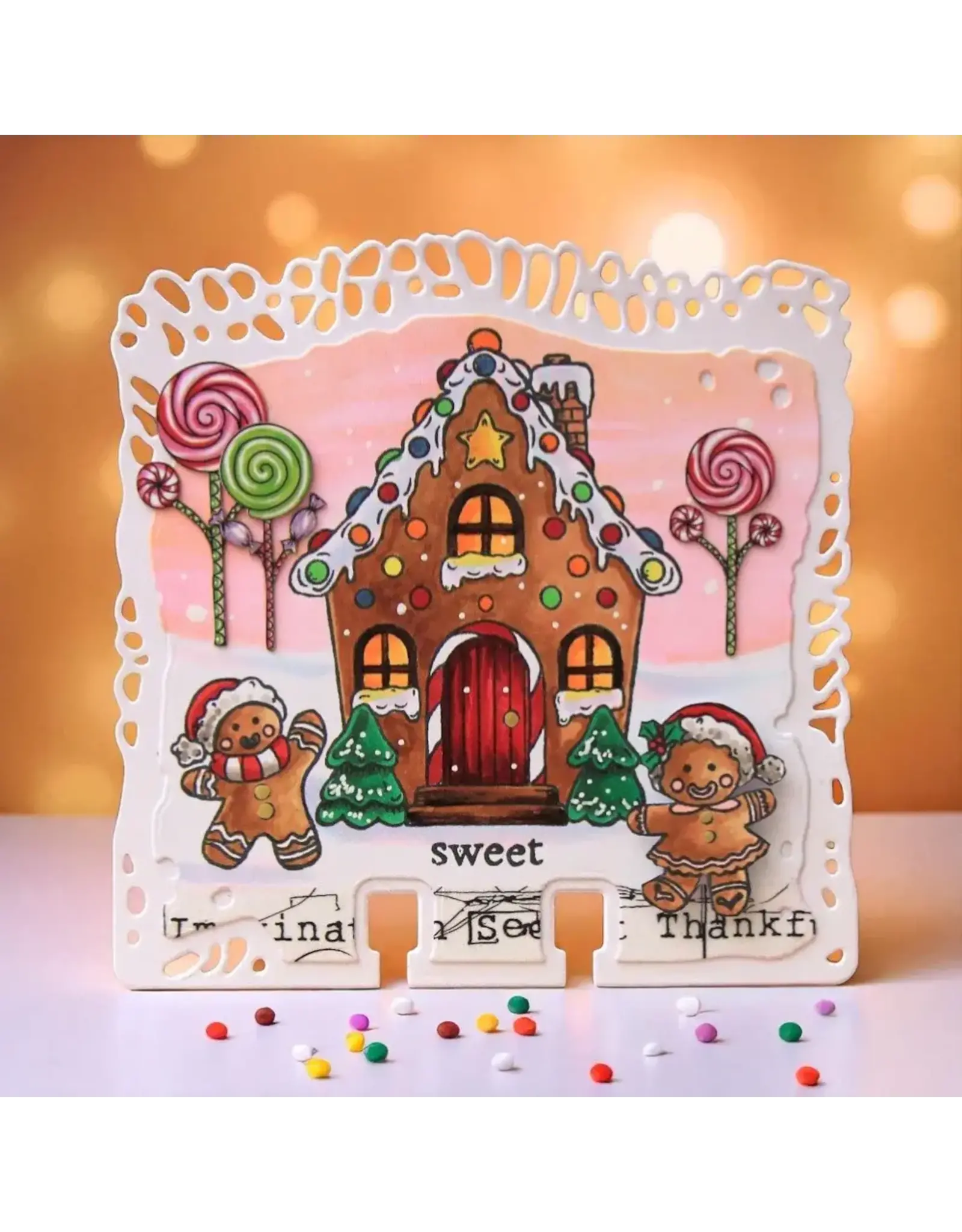 AALL & CREATE AALL & CREATE JANET KLEIN #1318 CANDY LANE A7 CLEAR STAMP SET
