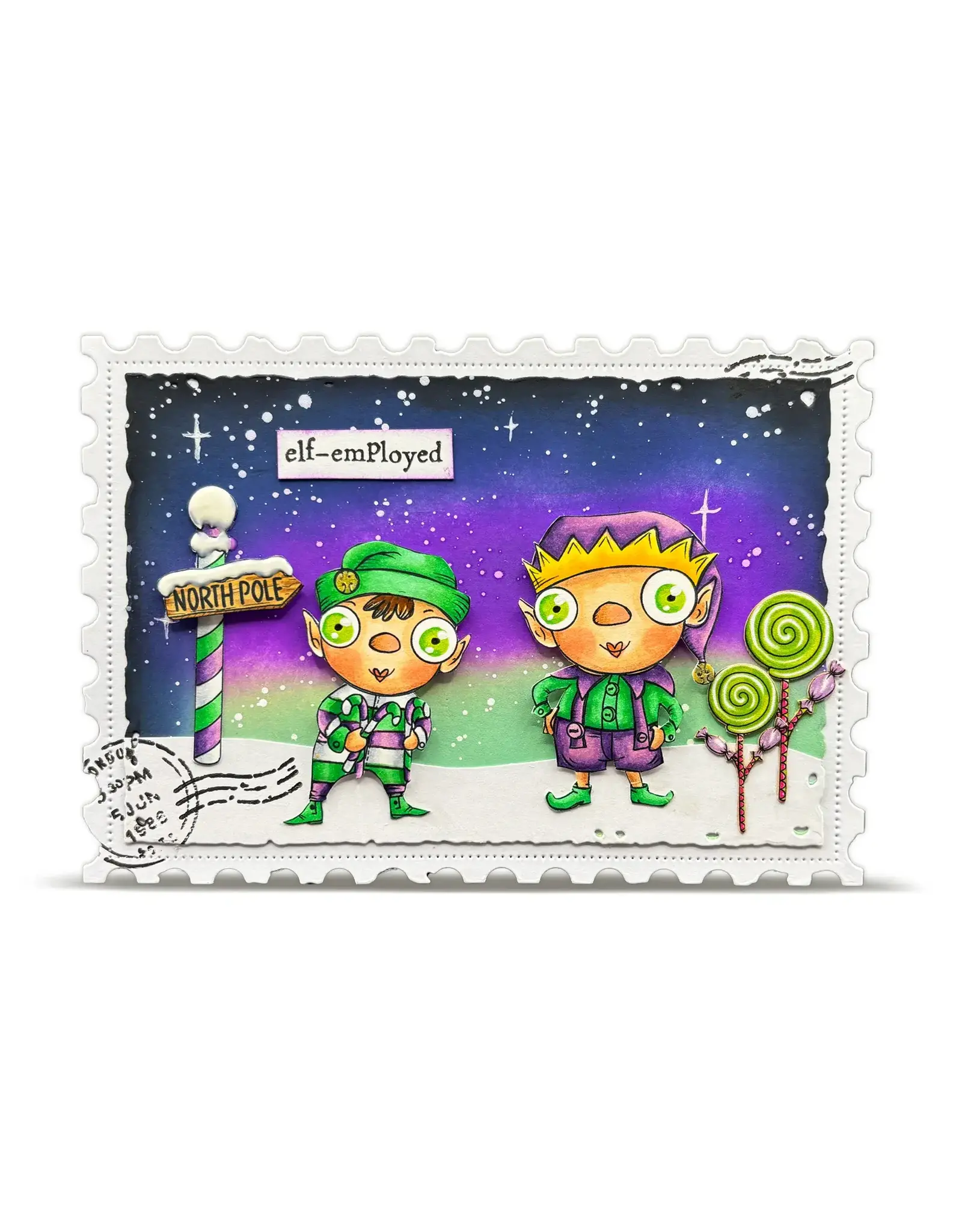 AALL & CREATE AALL & CREATE JANET KLEIN #1313 NORTH POLE A7 CLEAR STAMP SET