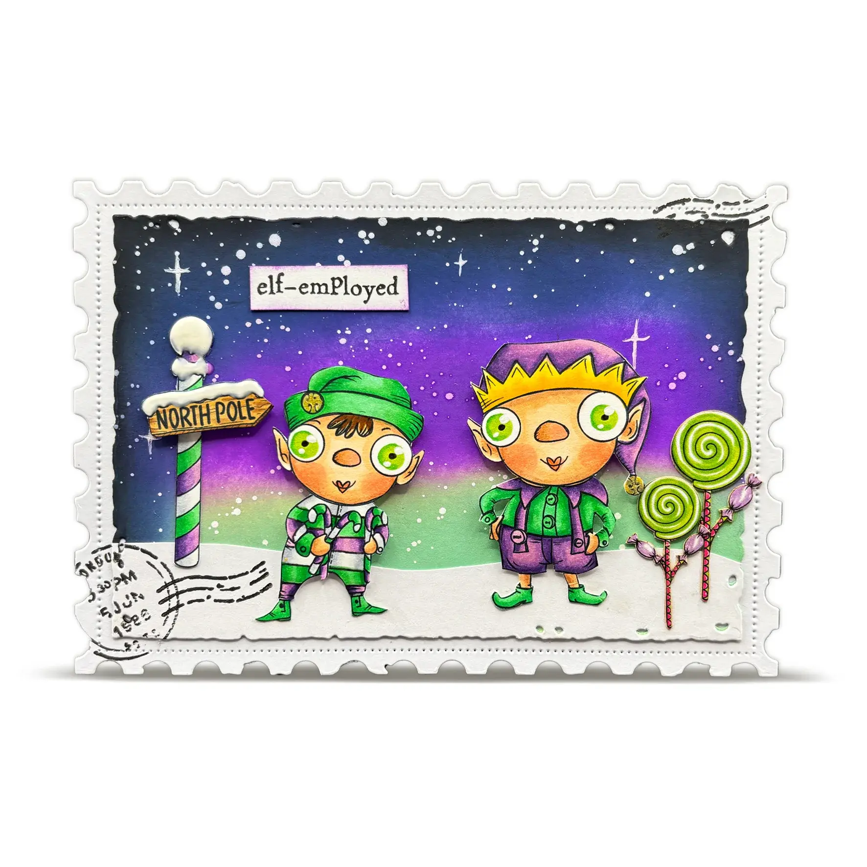 AALL & CREATE AALL & CREATE JANET KLEIN #1313 NORTH POLE A7 CLEAR STAMP SET