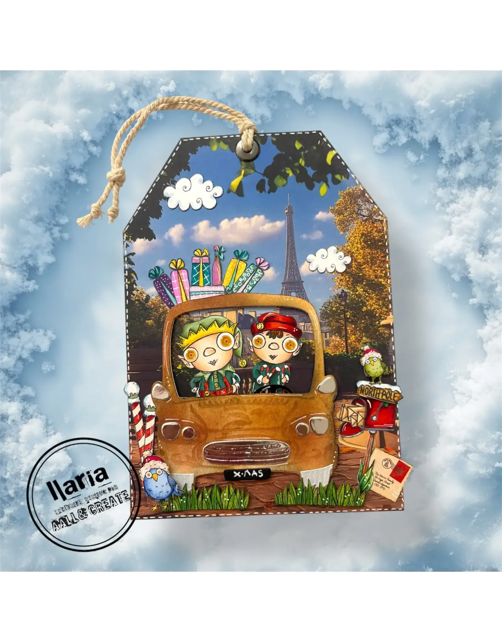 AALL & CREATE AALL & CREATE JANET KLEIN #1313 NORTH POLE A7 CLEAR STAMP SET