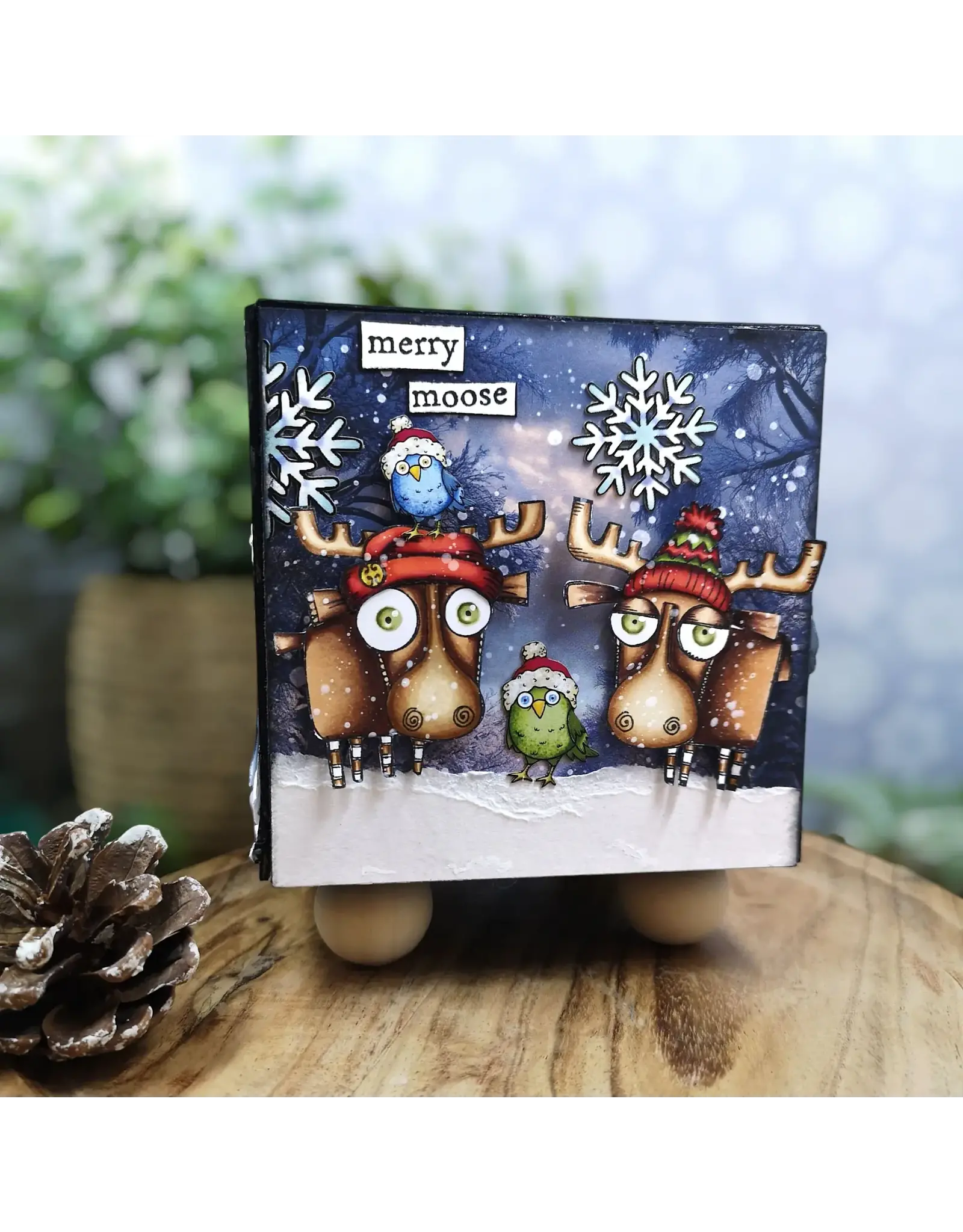 AALL & CREATE AALL & CREATE JANET KLEIN #1312 MOOSE-TLETOE A7 CLEAR STAMP SET