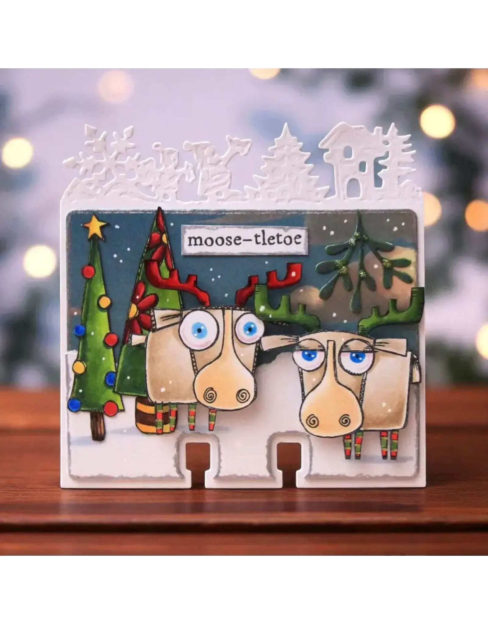 AALL & CREATE AALL & CREATE JANET KLEIN #1312 MOOSE-TLETOE A7 CLEAR STAMP SET