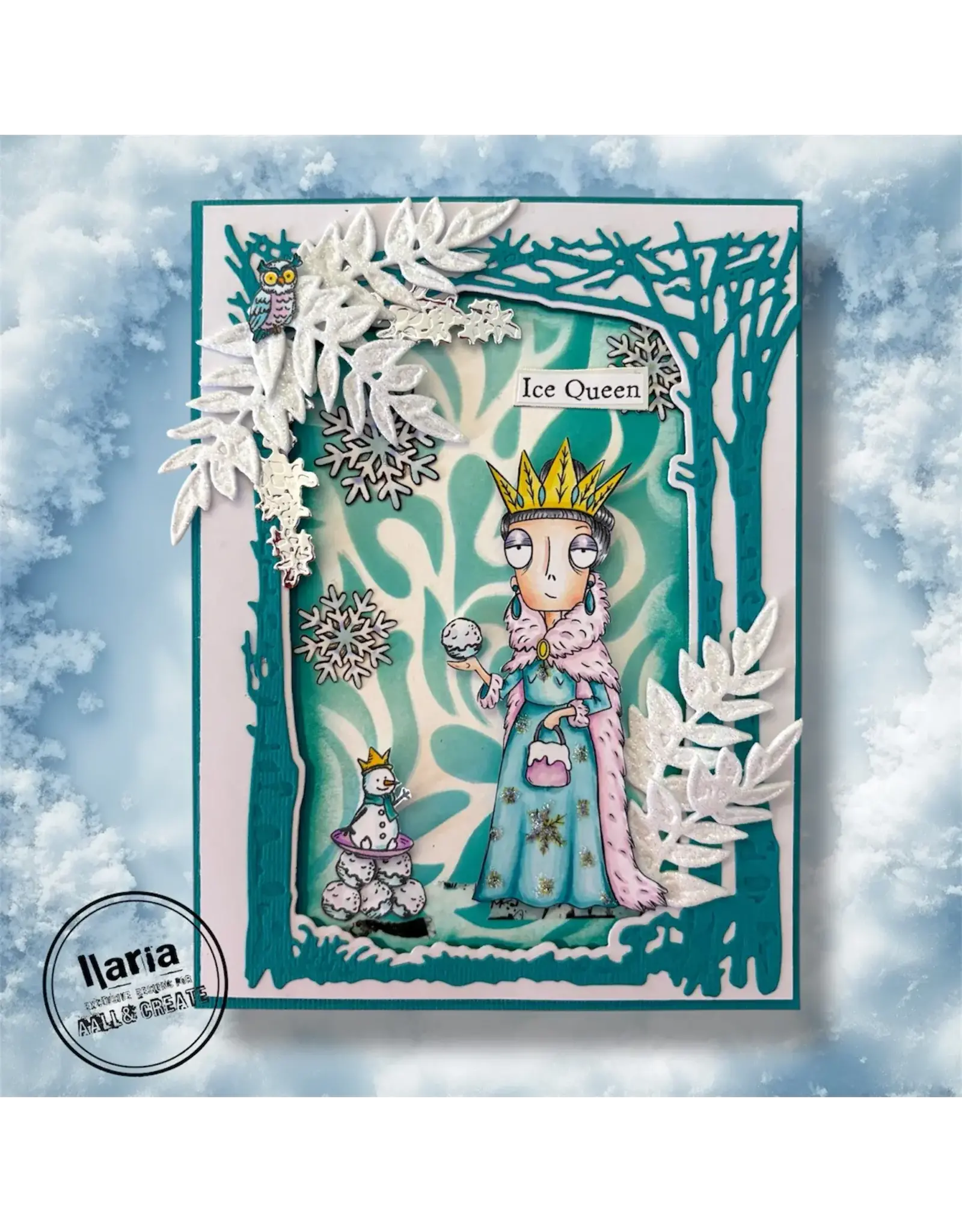 AALL & CREATE AALL & CREATE JANET KLEIN #1308 ICE QUEEN DEE A7 CLEAR STAMP SET