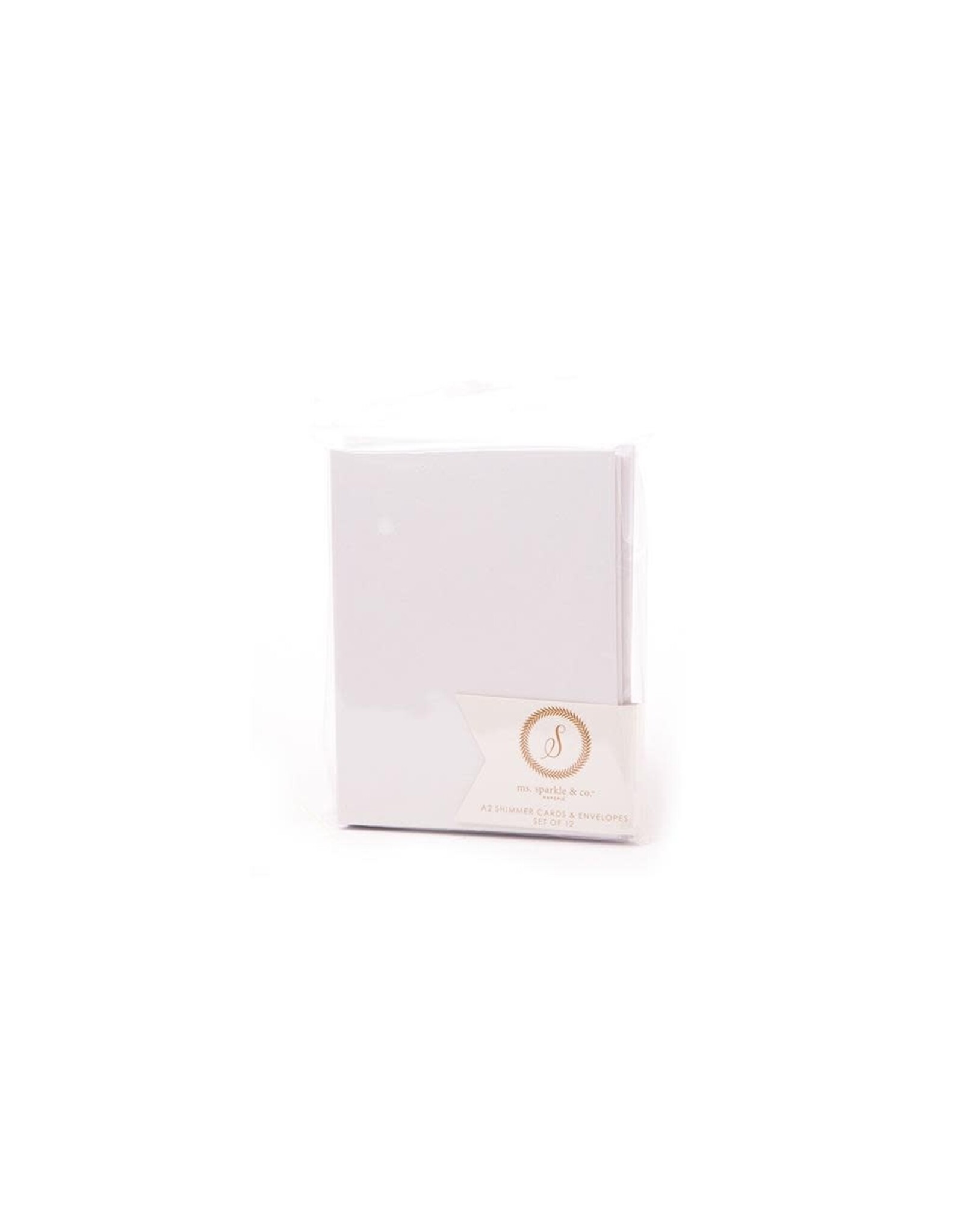 AMERICAN CRAFTS AMERICAN CRAFTS SHIMMER WHITE GIFT CARDS WITH ENVELOPES A2 12/PK