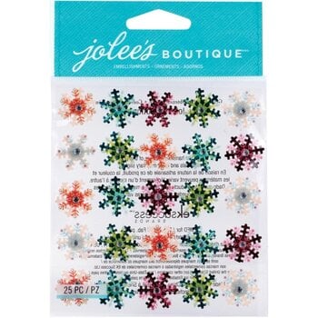 JOLEE'S BOUTIQUE 3D SNOWFLAKES REPEAT STICKERS 25 PK