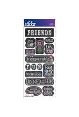 EK SUCCESS STICKO FRIENDS CHALK WORDS STICKERS