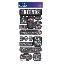 EK SUCCESS STICKO FRIENDS CHALK WORDS STICKERS
