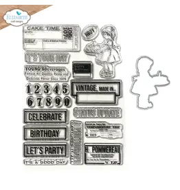 ELIZABETH CRAFT DESIGNS ELIZABETH CRAFT DESIGNS PLANNER ESSENTIALS CELEBRATIONS 2 CLEAR STAMP AND DIE SET