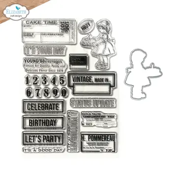 ELIZABETH CRAFT DESIGNS ELIZABETH CRAFT DESIGNS PLANNER ESSENTIALS CELEBRATIONS 2 CLEAR STAMP AND DIE SET