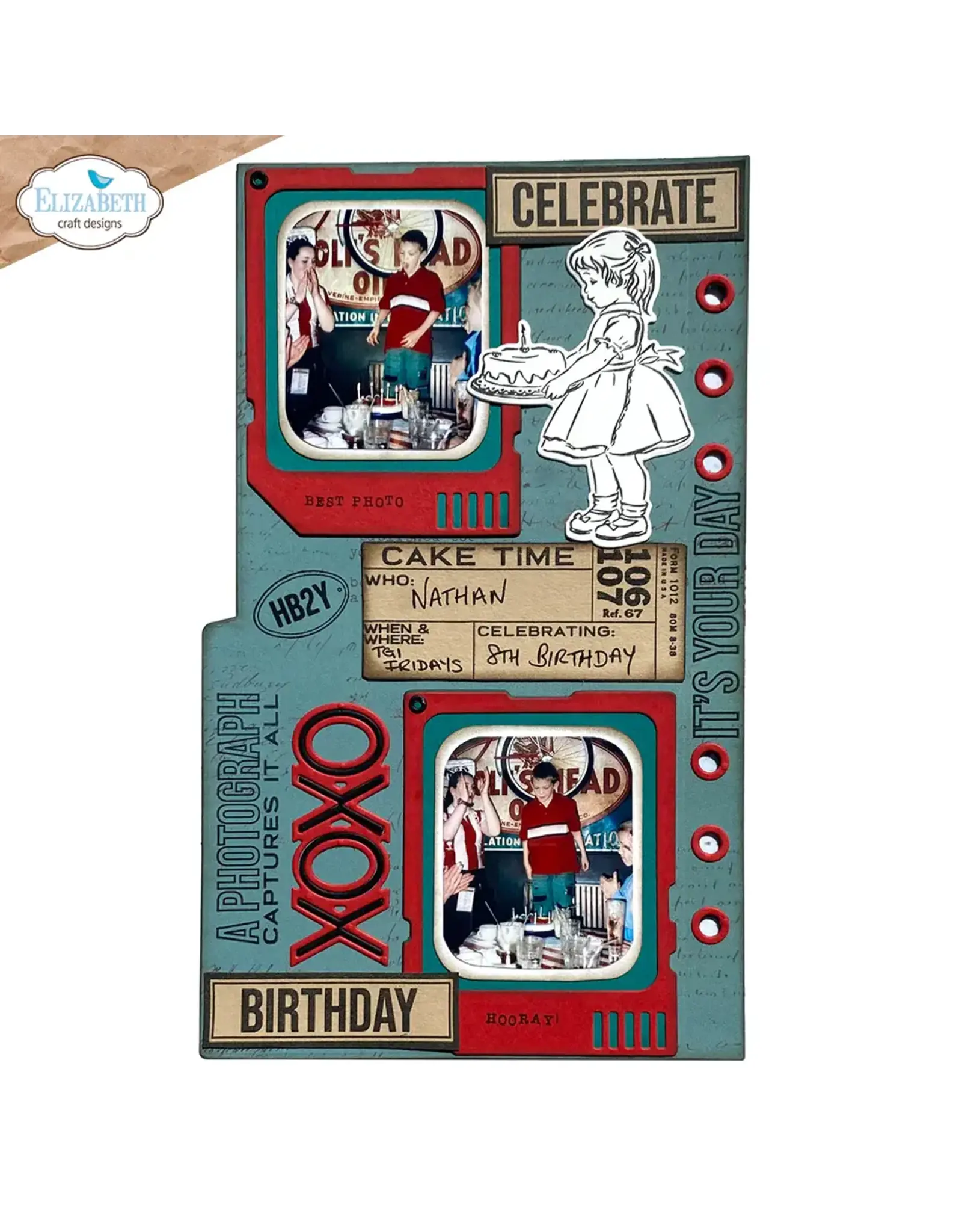 ELIZABETH CRAFT DESIGNS ELIZABETH CRAFT DESIGNS PLANNER ESSENTIALS CELEBRATIONS 2 CLEAR STAMP AND DIE SET