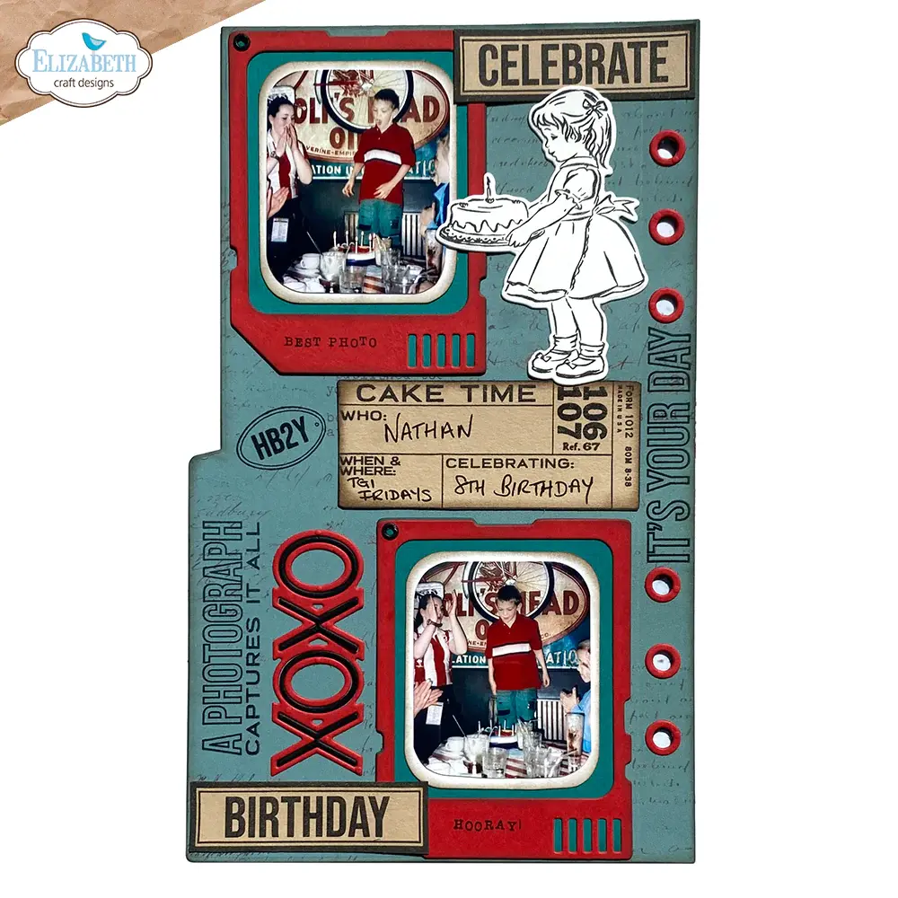 ELIZABETH CRAFT DESIGNS ELIZABETH CRAFT DESIGNS PLANNER ESSENTIALS CELEBRATIONS 2 CLEAR STAMP AND DIE SET