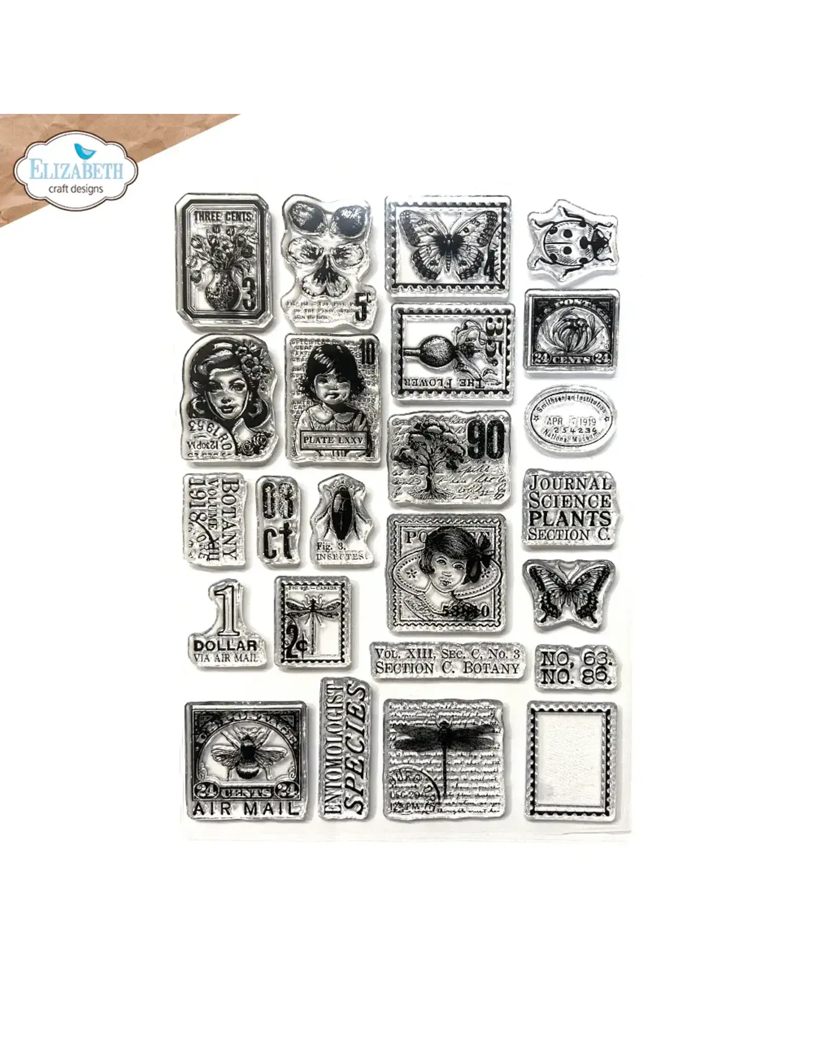 ELIZABETH CRAFT DESIGNS ELIZABETH CRAFT DESIGNS PLANNER ESSENTIALS POSTAGE STAMPS 3 CLEAR STAMP SET