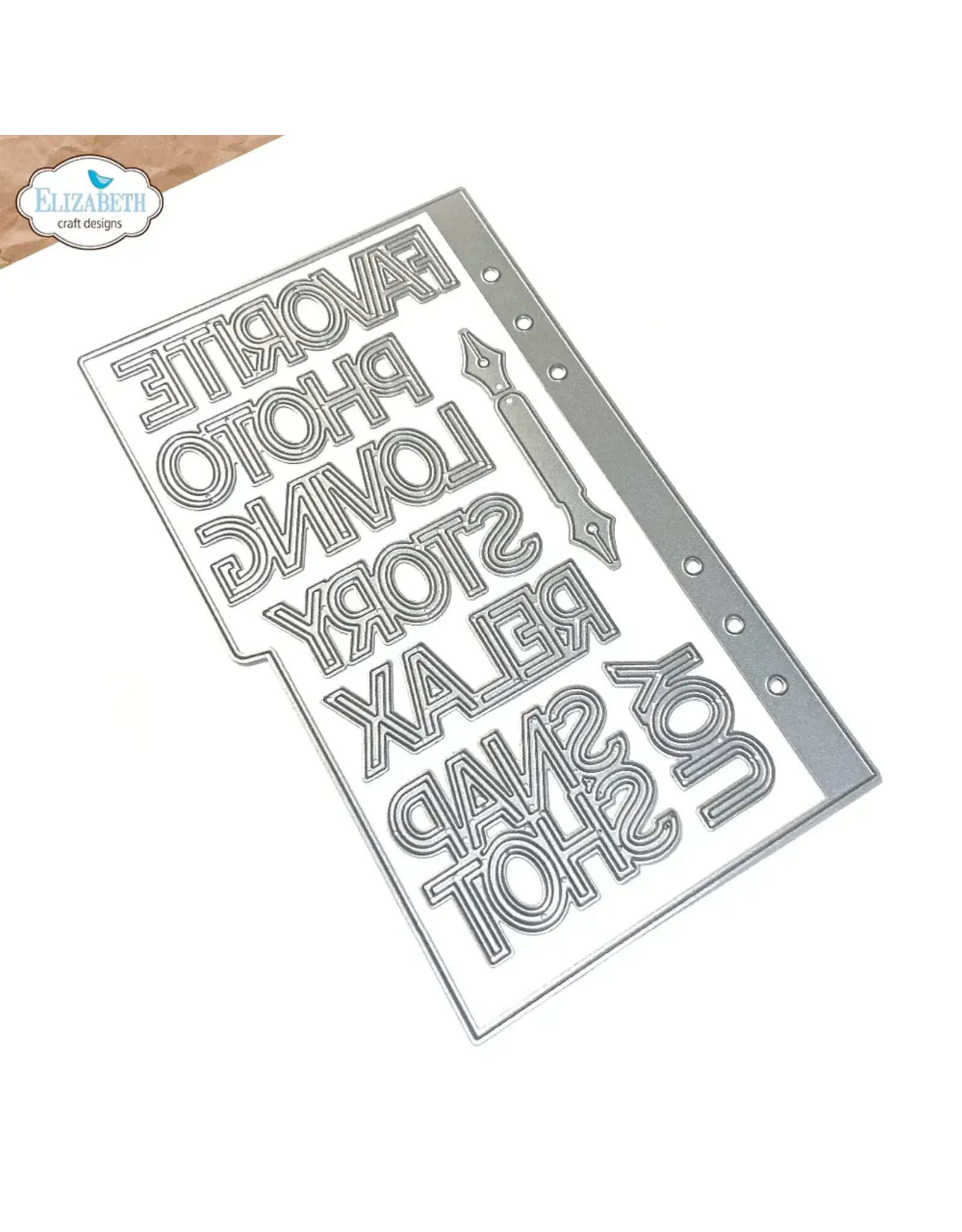ELIZABETH CRAFT DESIGNS ELIZABETH CRAFT DESIGNS PLANNER ESSENTIALS PAGE WITH LARGE TAB 1 DIE SET