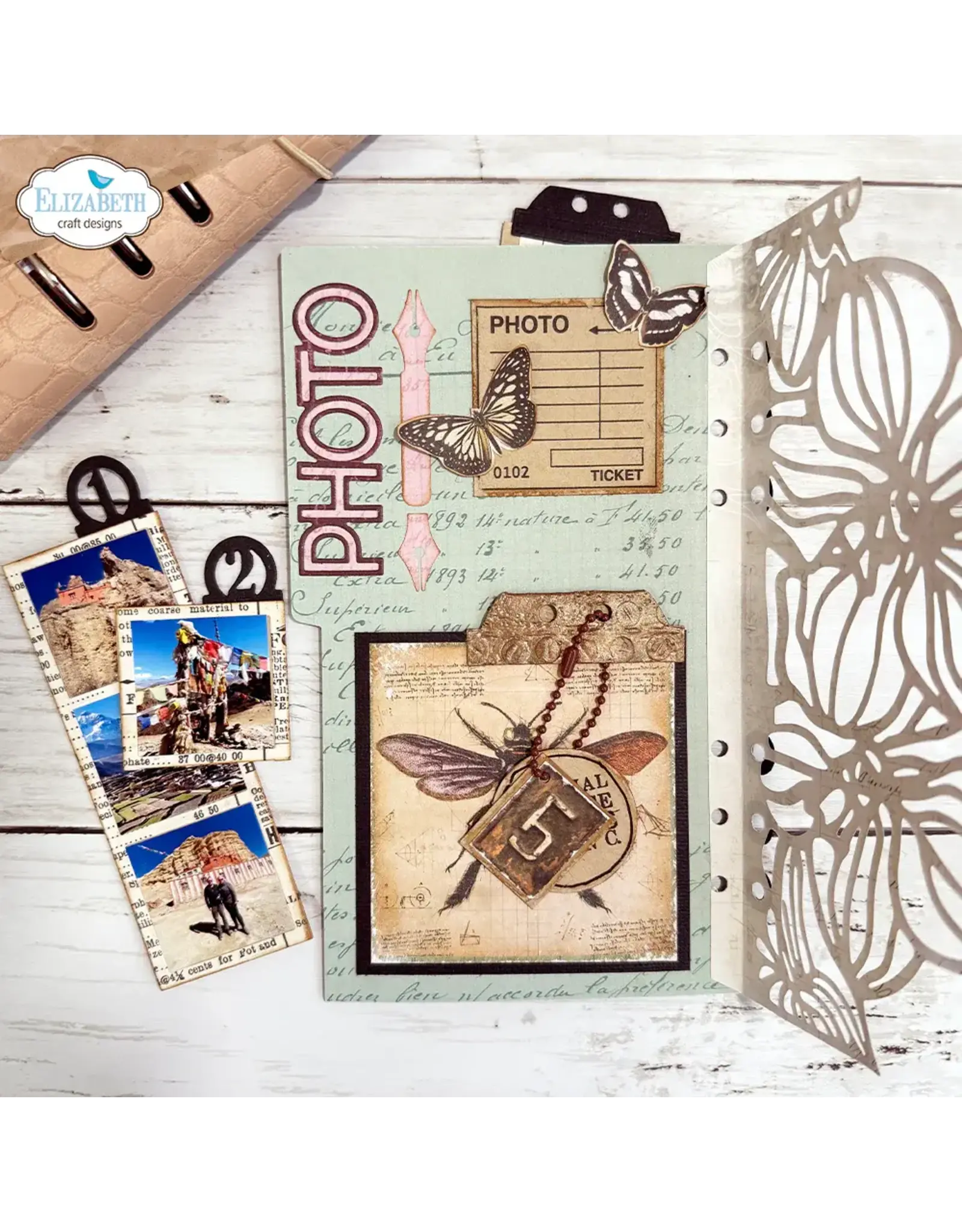 ELIZABETH CRAFT DESIGNS ELIZABETH CRAFT DESIGNS PLANNER ESSENTIALS PAGE WITH LARGE TAB 1 DIE SET