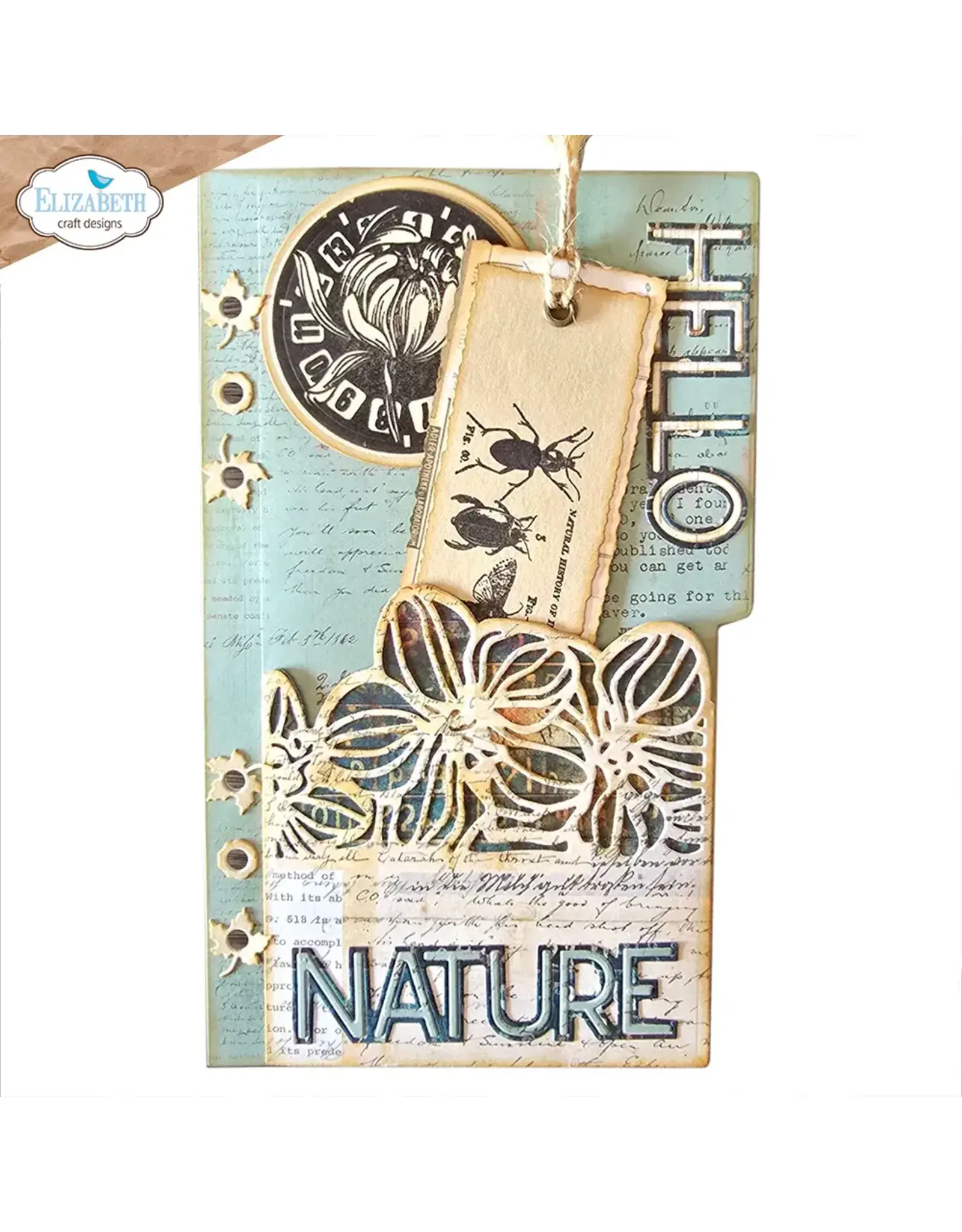 ELIZABETH CRAFT DESIGNS ELIZABETH CRAFT DESIGNS PLANNER ESSENTIALS POCKET WITH FLOWERS DIE SET