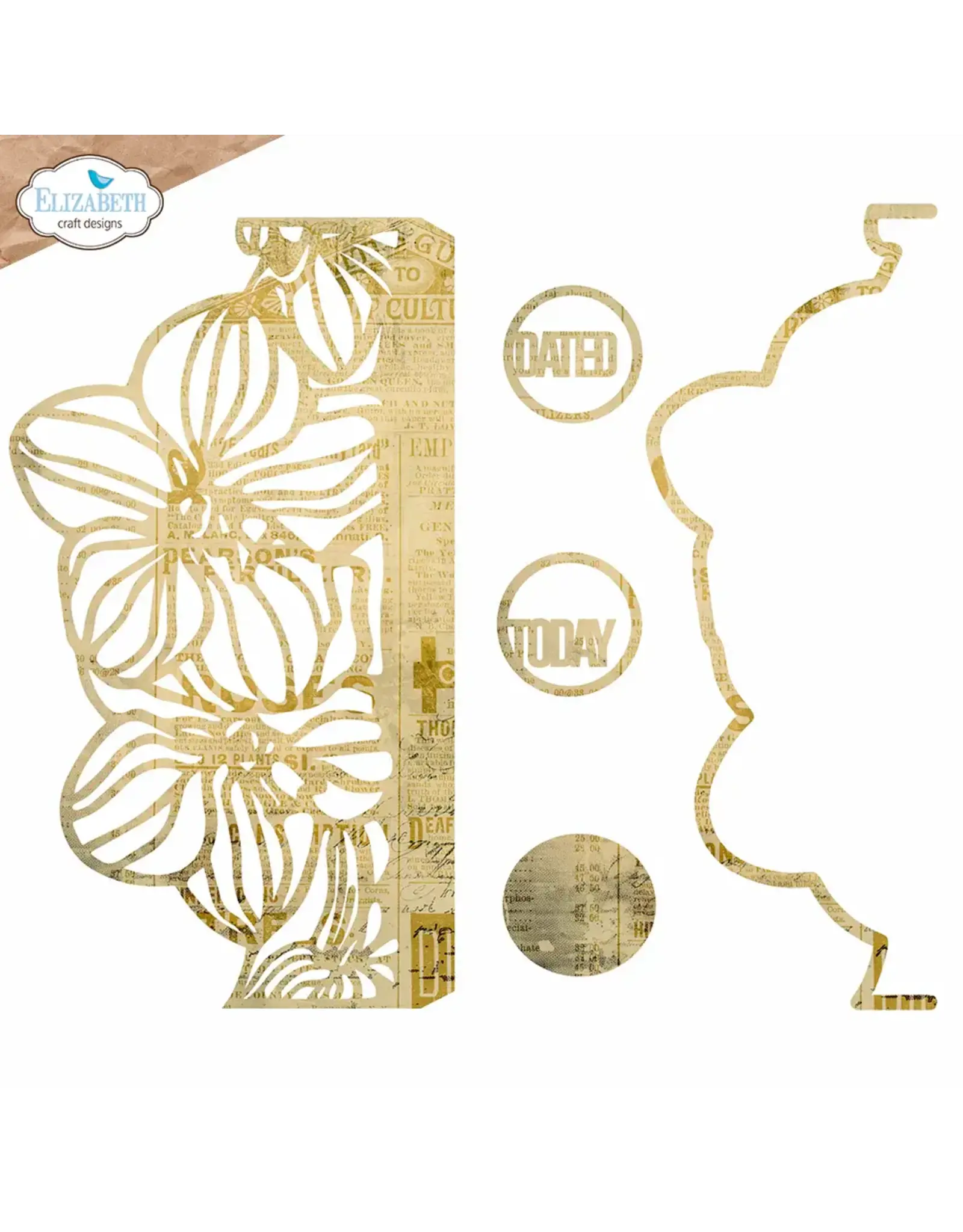 ELIZABETH CRAFT DESIGNS ELIZABETH CRAFT DESIGNS PLANNER ESSENTIALS BORDERPAGE WITH FLOWERS DIE SET