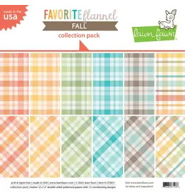 LAWN FAWN LAWN FAWN FAVORITE FLANNEL FALL 12x12 COLLECTION PACK 12 SHEETS
