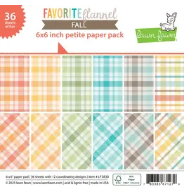 LAWN FAWN LAWN FAWN FAVORITE FLANNEL FALL 6x6 PETITE PAPER PACK 36 SHEETS