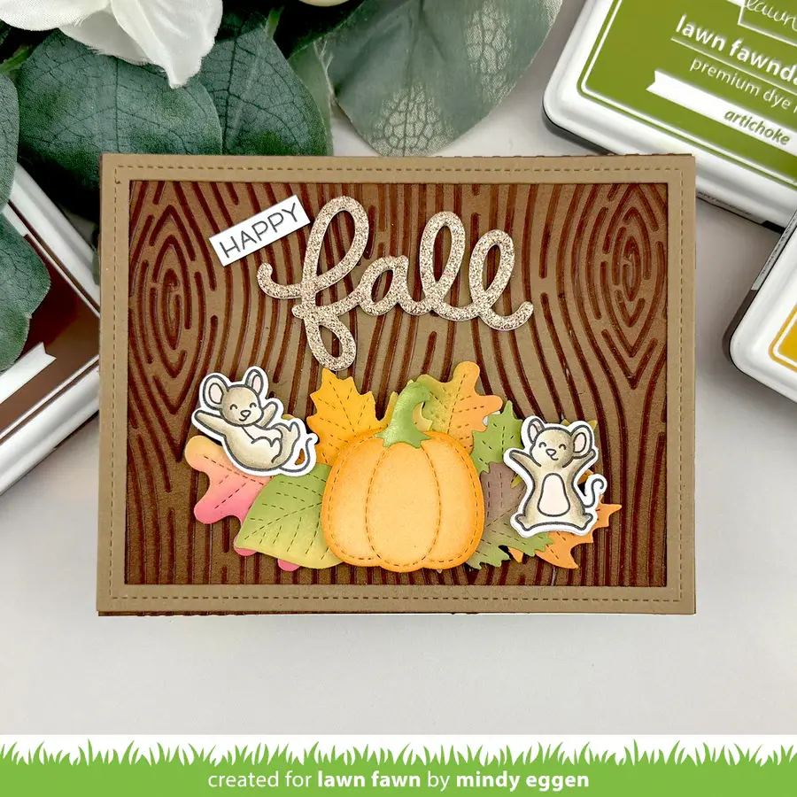 LAWN FAWN LAWN FAWN WOODGRAIN 6x6 STENCIL