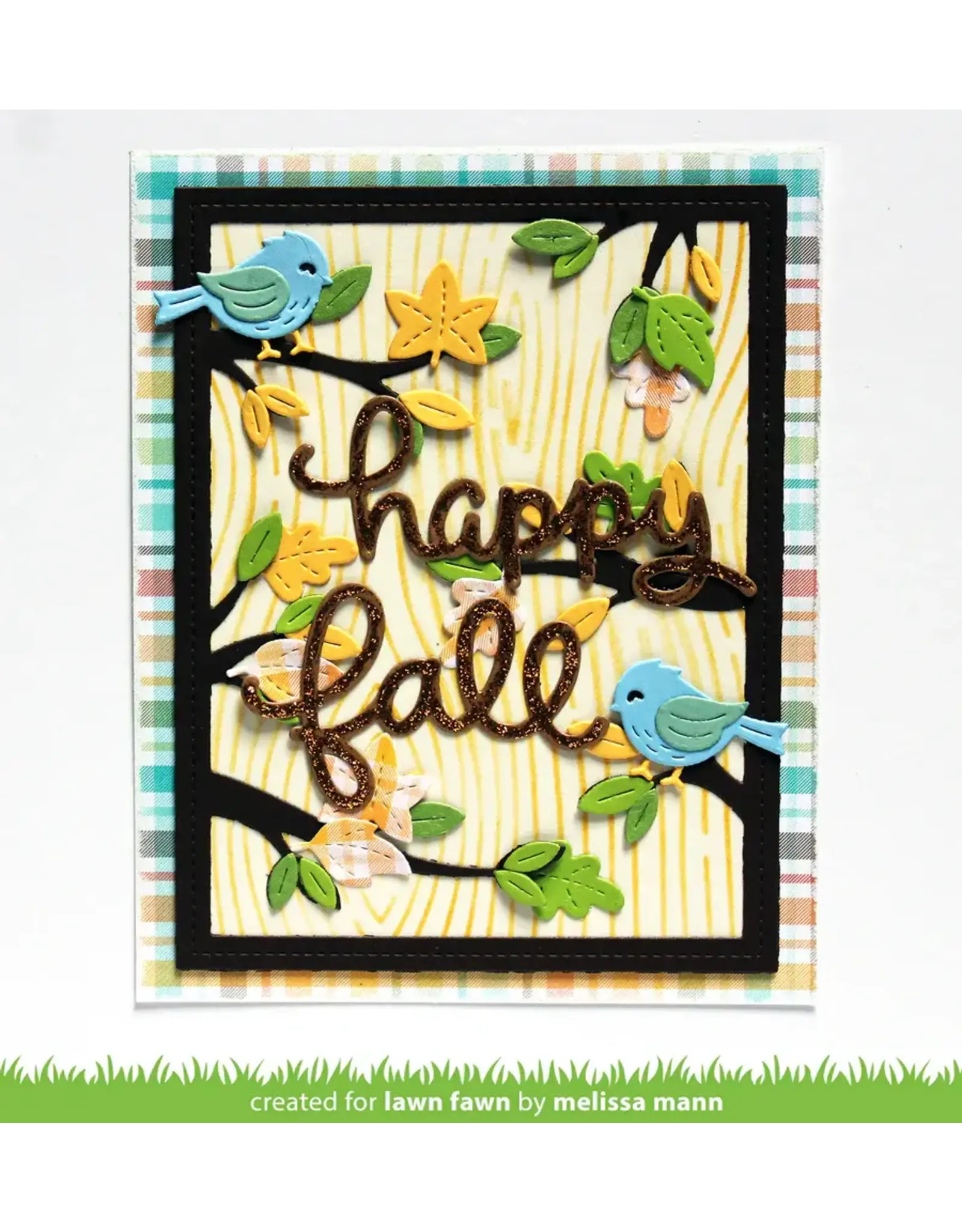 LAWN FAWN LAWN FAWN WOODGRAIN 6x6 STENCIL