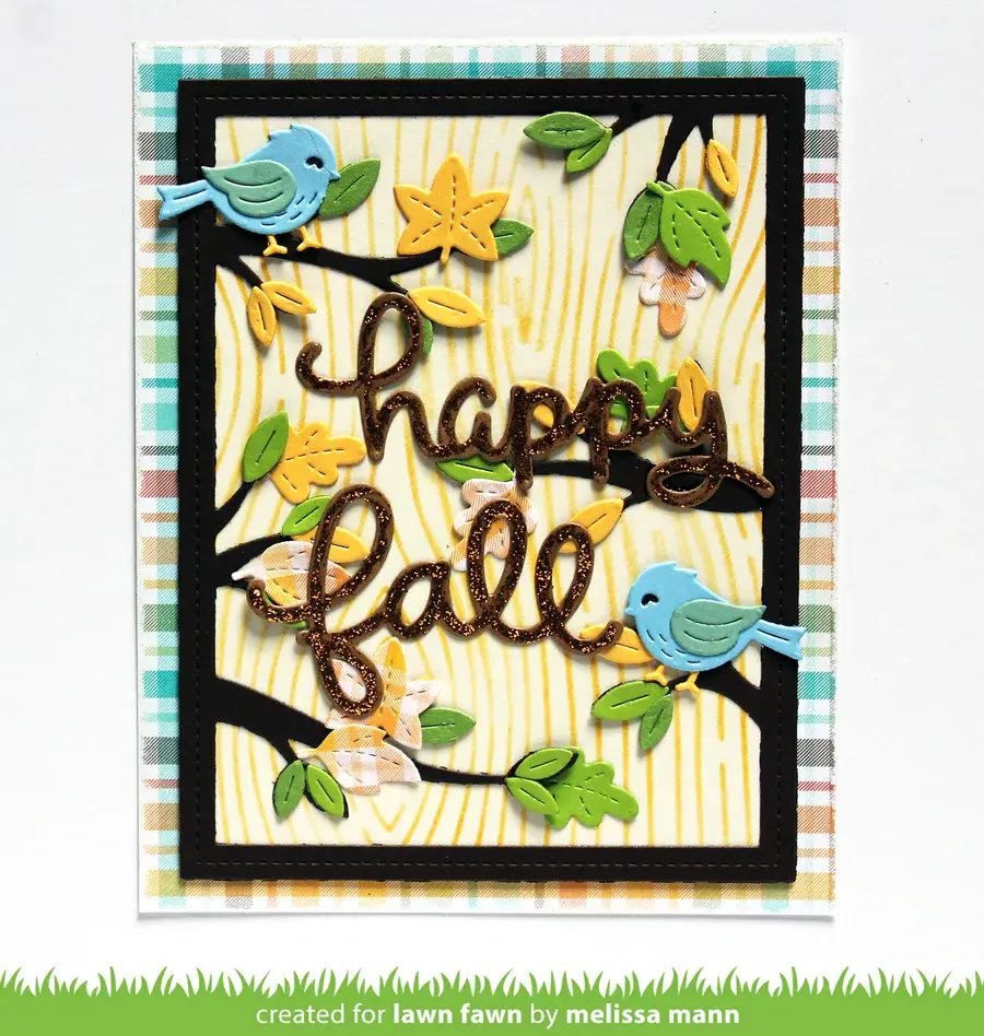 LAWN FAWN LAWN FAWN WOODGRAIN 6x6 STENCIL