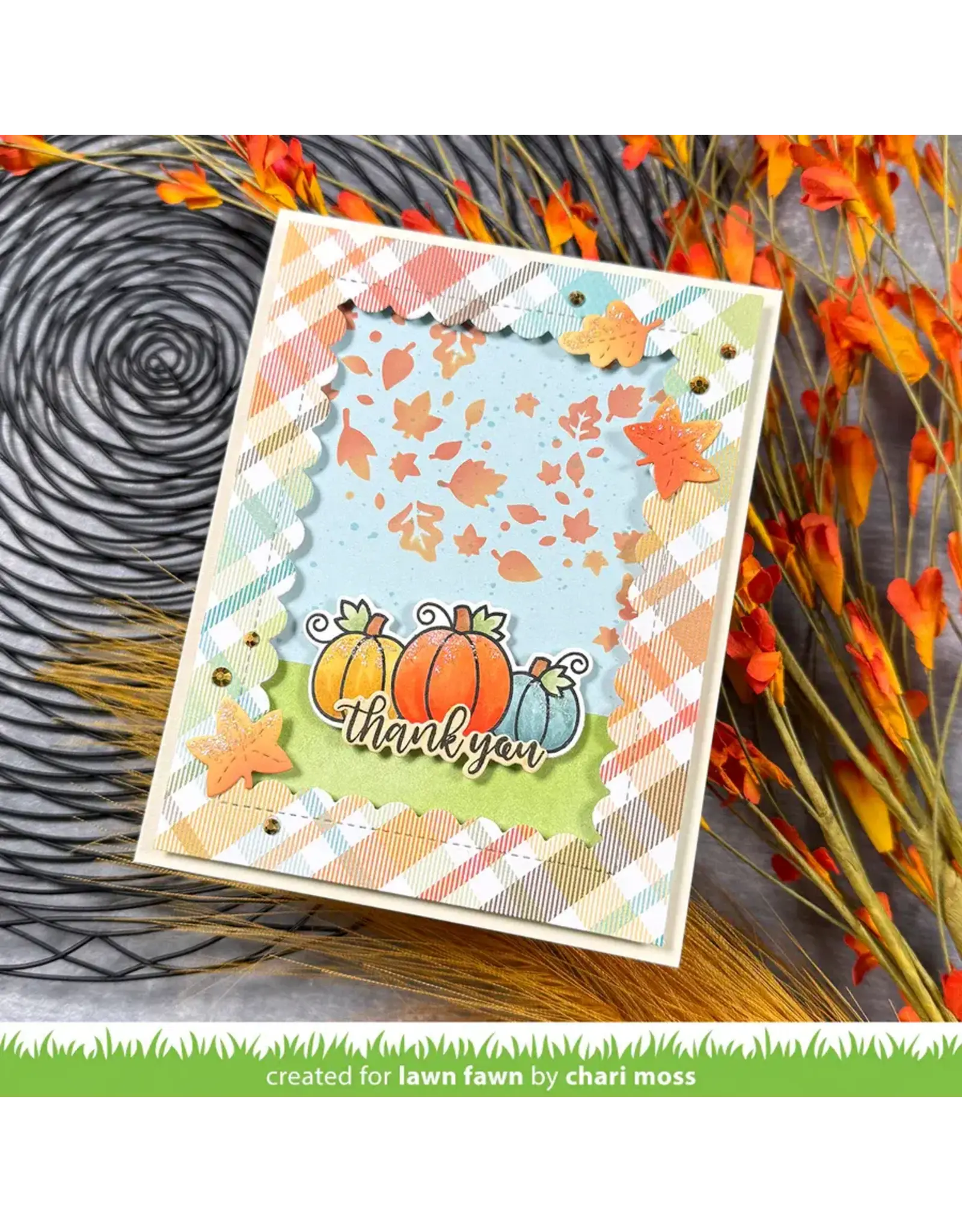 LAWN FAWN LAWN FAWN AUTUMN BREEZE 6x6 STENCIL