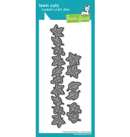 LAWN FAWN LAWN FAWN FALL LEAVES BORDER DIE SET
