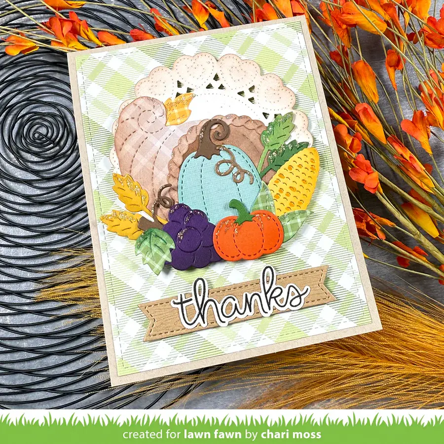 LAWN FAWN LAWN FAWN CORNUCOPIA DIE SET