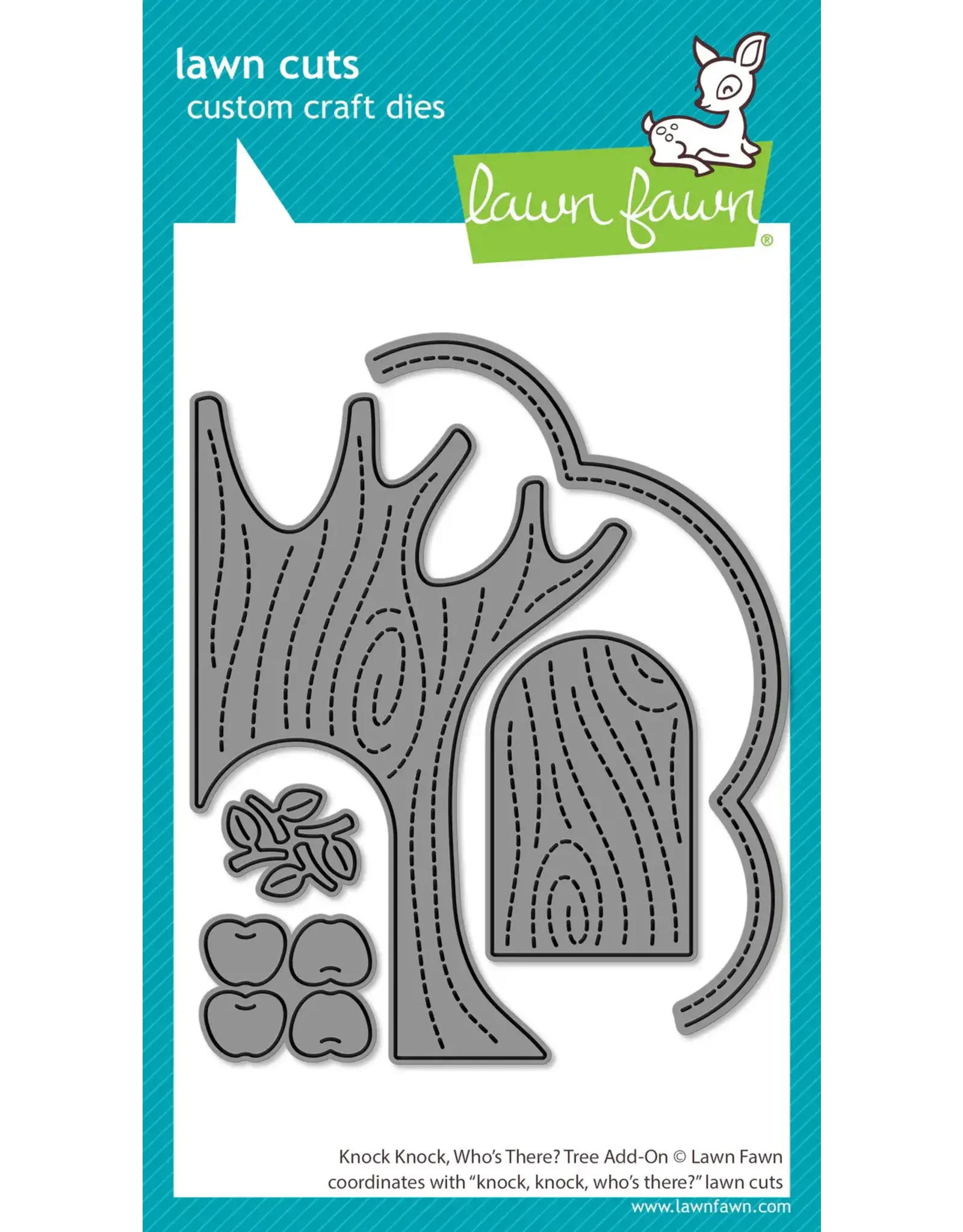 LAWN FAWN LAWN FAWN KNOCK KNOCK, WHO'S THERE? TREE ADD-ON DIE SET