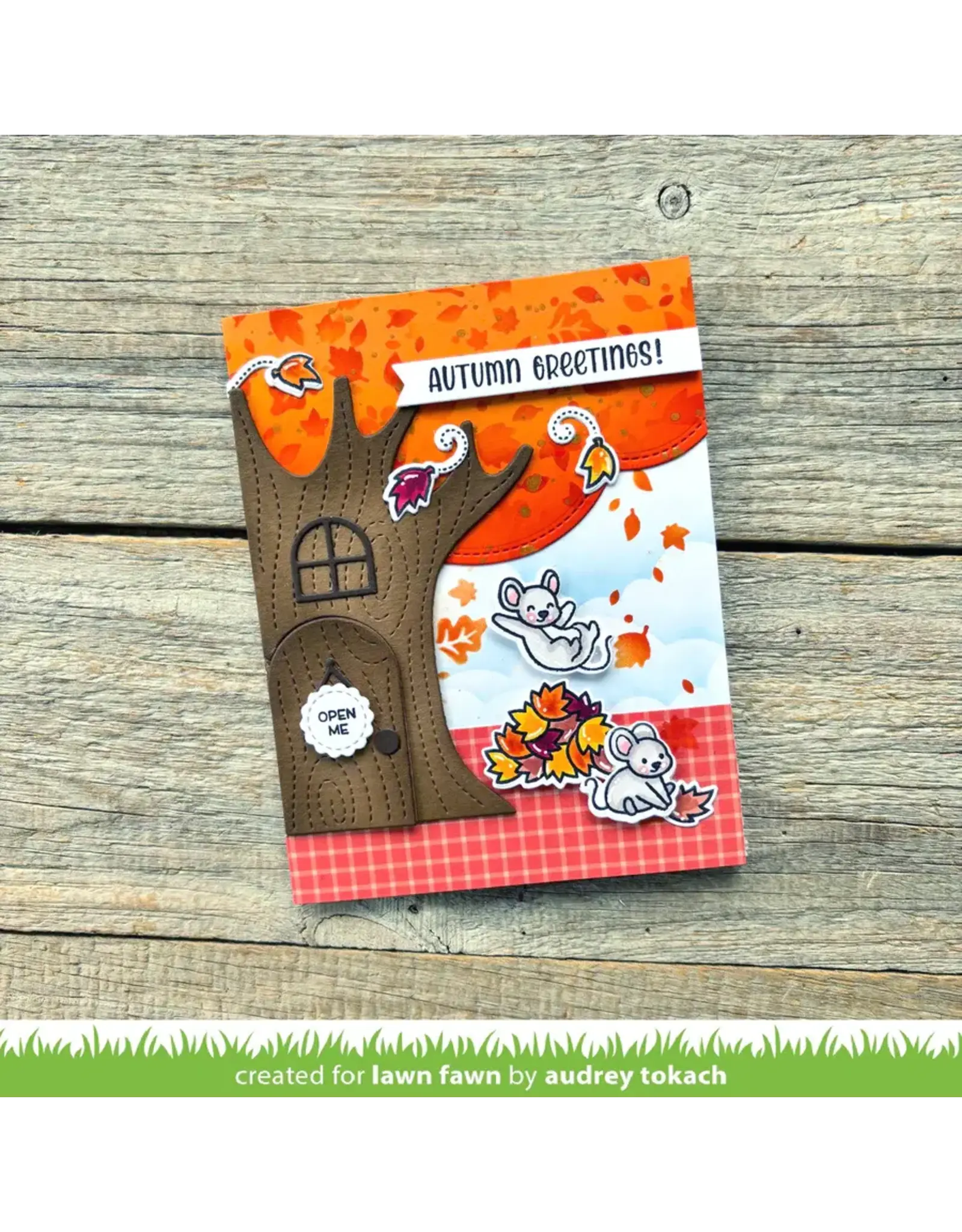 LAWN FAWN LAWN FAWN KNOCK KNOCK, WHO'S THERE? TREE ADD-ON DIE SET