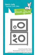 LAWN FAWN LAWN FAWN KNOCK KNOCK, WHO'S THERE? RECTANGLE DOOR ADD-ON DIE SET
