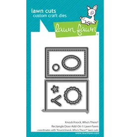 LAWN FAWN LAWN FAWN KNOCK KNOCK, WHO'S THERE? RECTANGLE DOOR ADD-ON DIE SET