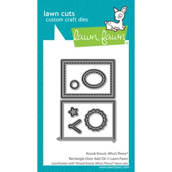 LAWN FAWN LAWN FAWN KNOCK KNOCK, WHO'S THERE? RECTANGLE DOOR ADD-ON DIE SET