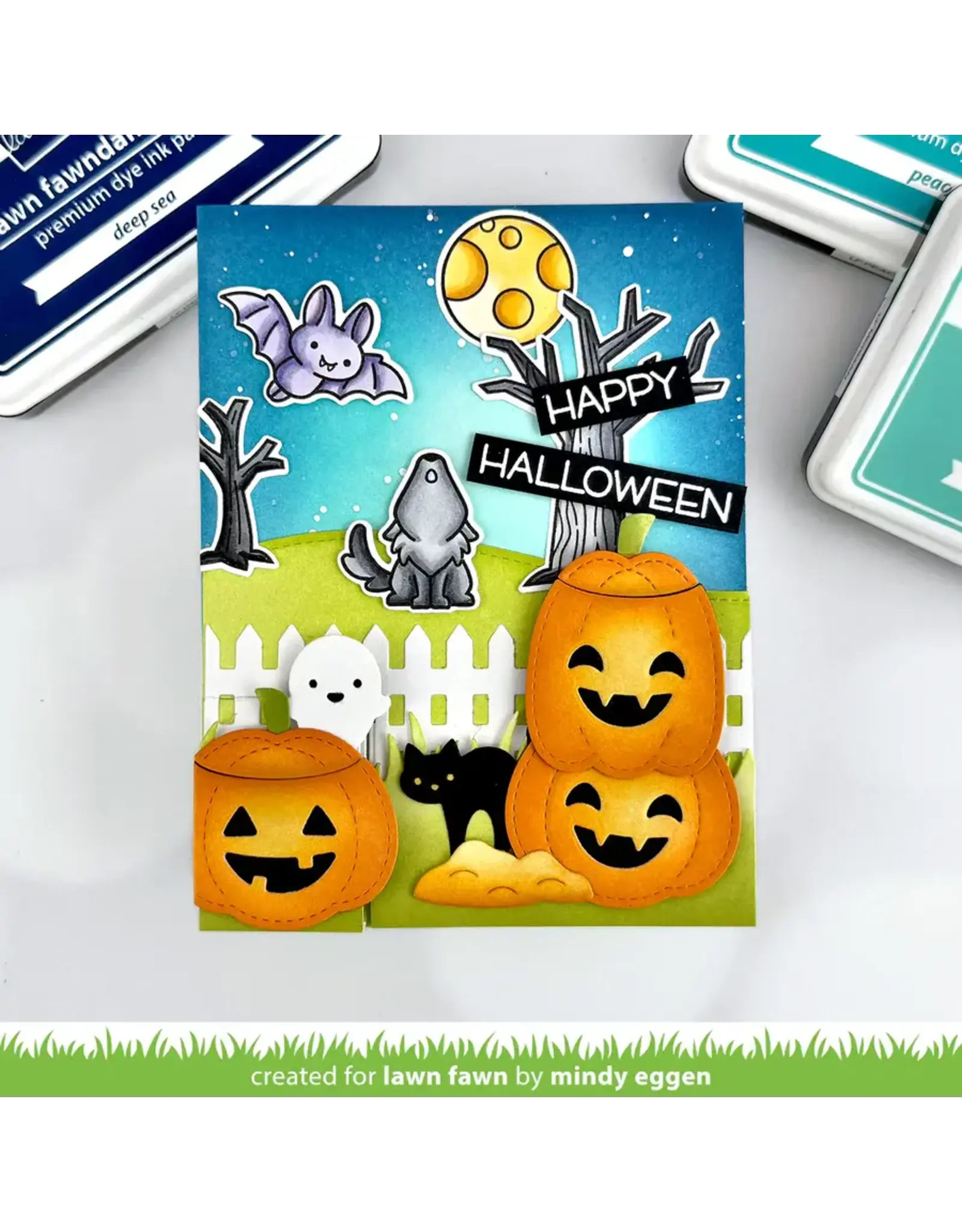 LAWN FAWN LAWN FAWN KNOCK KNOCK, WHO'S THERE? RECTANGLE DOOR ADD-ON DIE SET