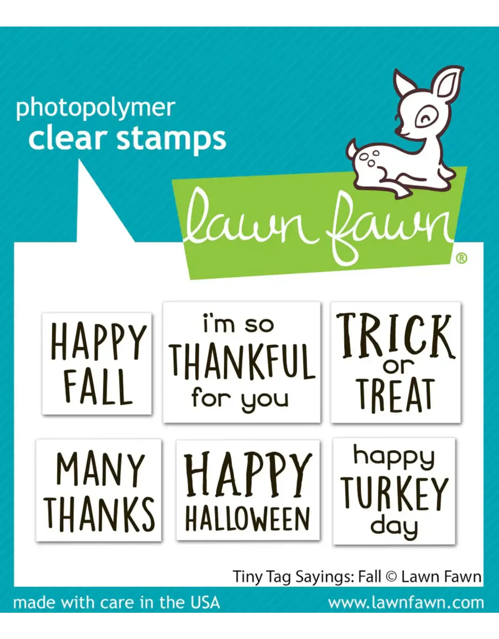 LAWN FAWN LAWN FAWN TINY TAG SAYINGS: FALL CLEAR STAMP SET