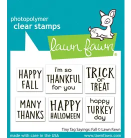 LAWN FAWN LAWN FAWN TINY TAG SAYINGS: FALL CLEAR STAMP SET