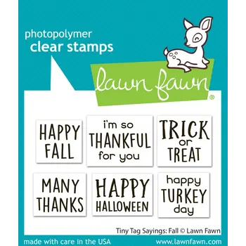 LAWN FAWN LAWN FAWN TINY TAG SAYINGS: FALL CLEAR STAMP SET