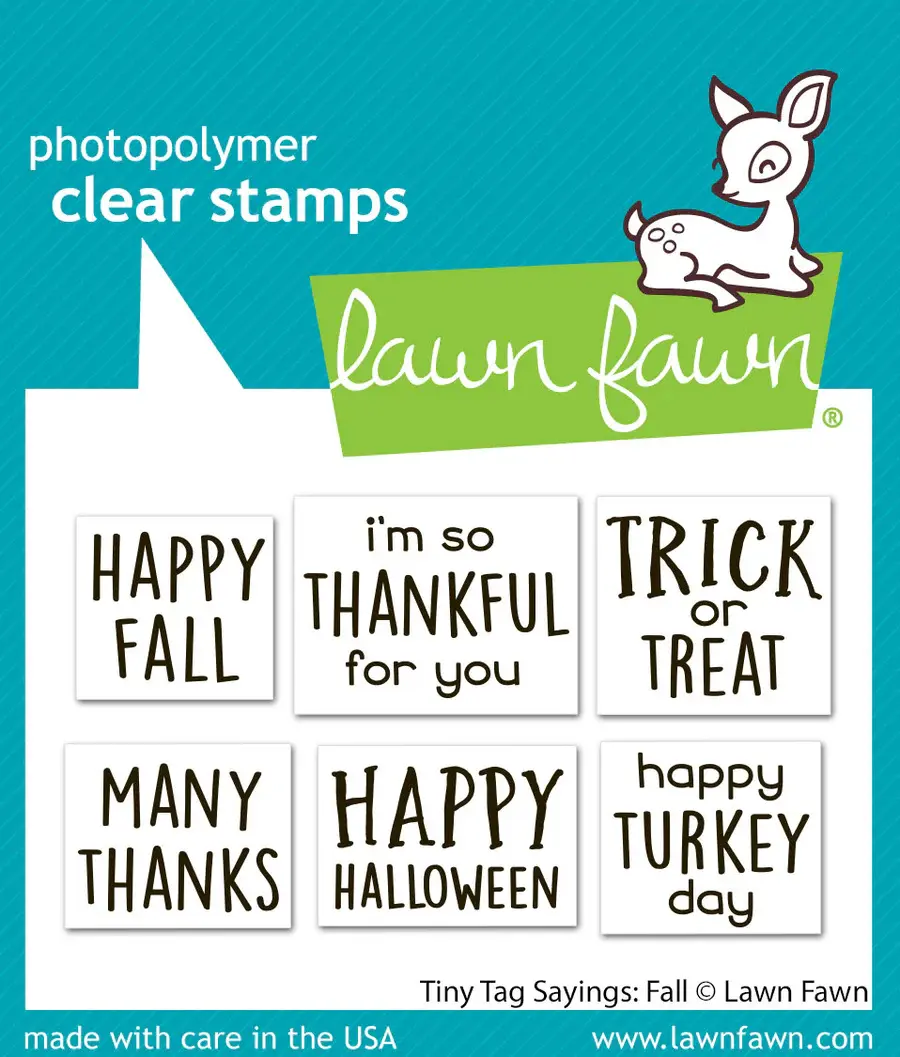 LAWN FAWN LAWN FAWN TINY TAG SAYINGS: FALL CLEAR STAMP SET