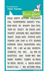 LAWN FAWN LAWN FAWN HENRY'S BUILD-A-SENTIMENT: FALL CLEAR STAMP SET