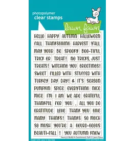 LAWN FAWN LAWN FAWN HENRY'S BUILD-A-SENTIMENT: FALL CLEAR STAMP SET