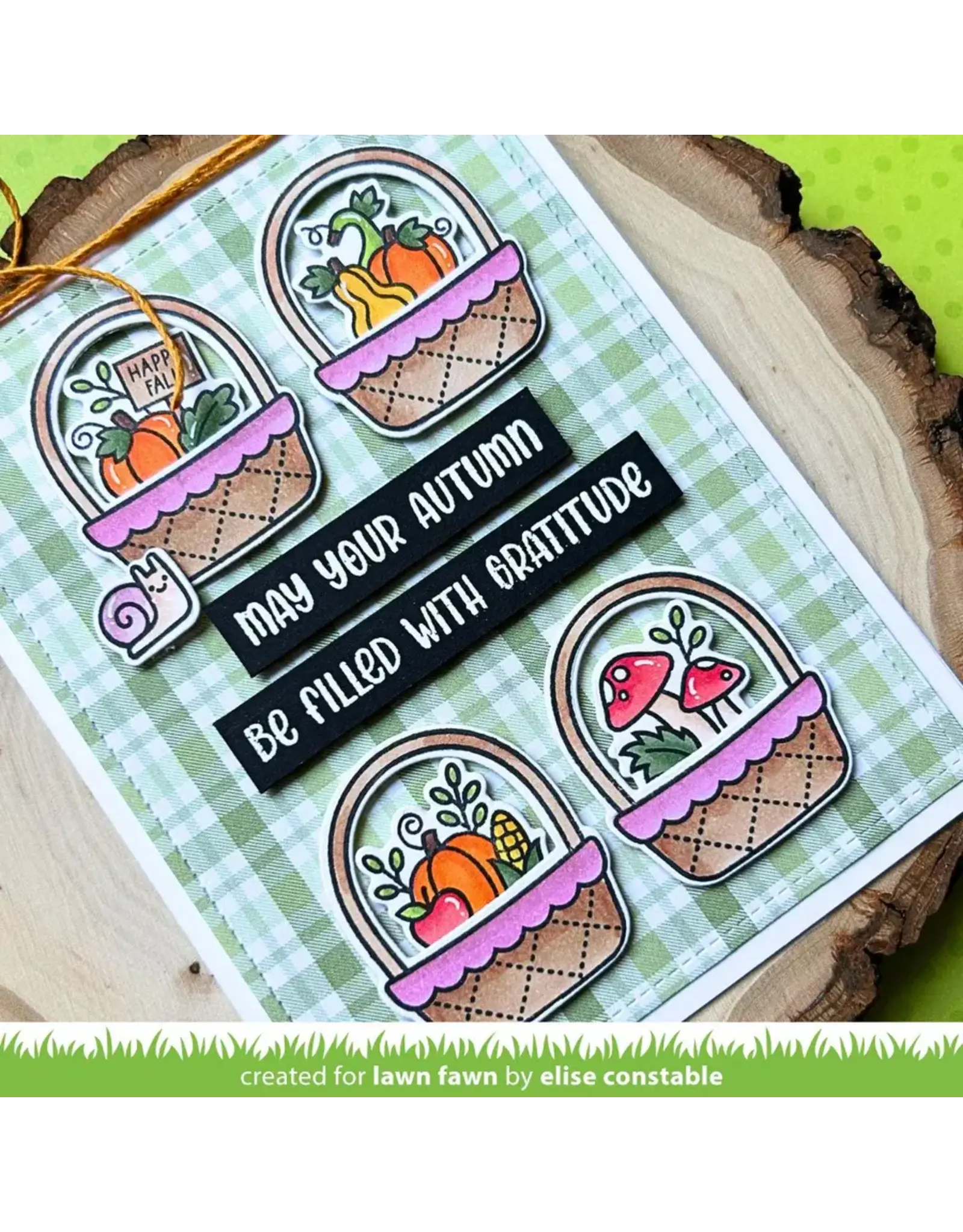 LAWN FAWN LAWN FAWN HENRY'S BUILD-A-SENTIMENT: FALL CLEAR STAMP SET