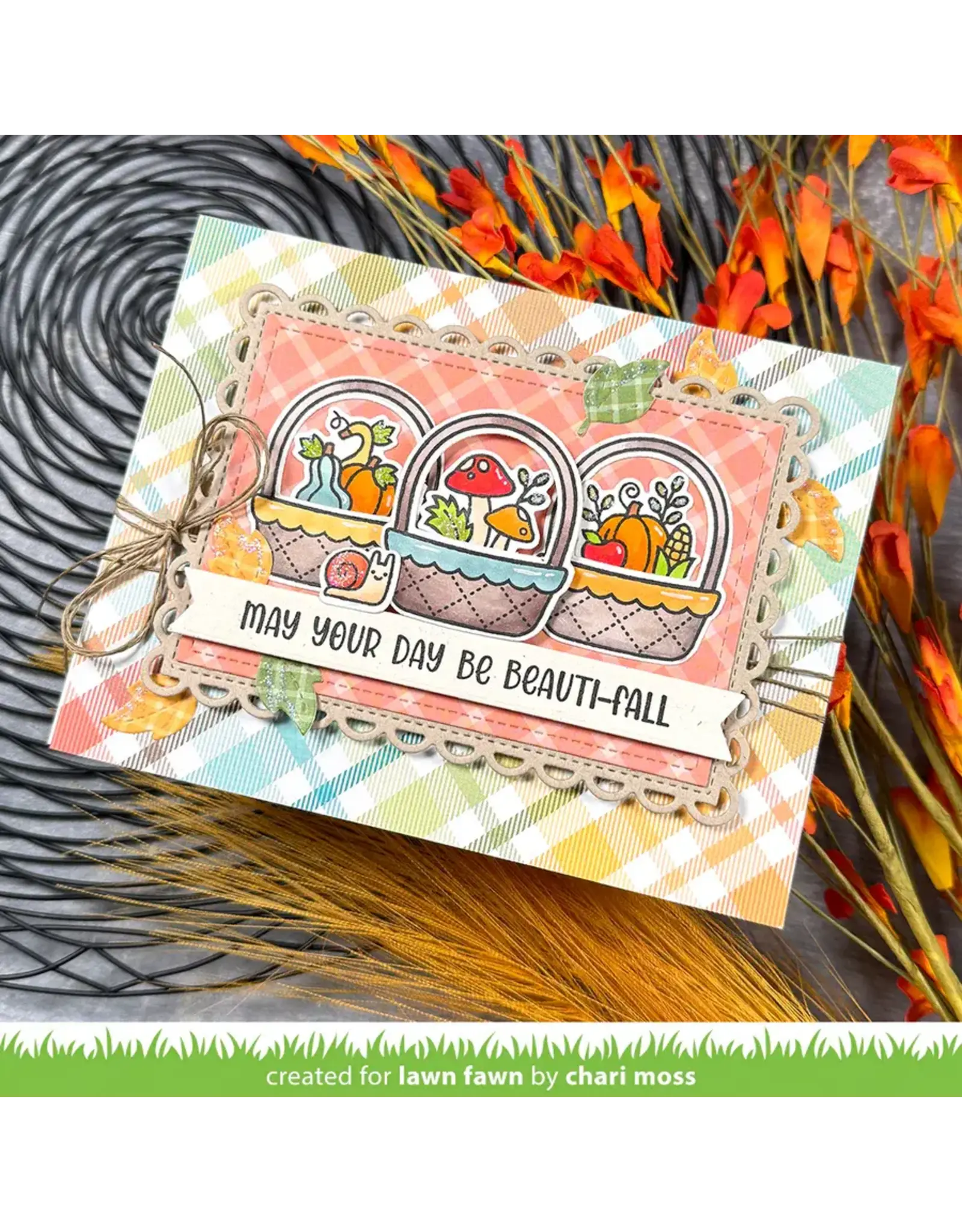 LAWN FAWN LAWN FAWN HENRY'S BUILD-A-SENTIMENT: FALL CLEAR STAMP SET